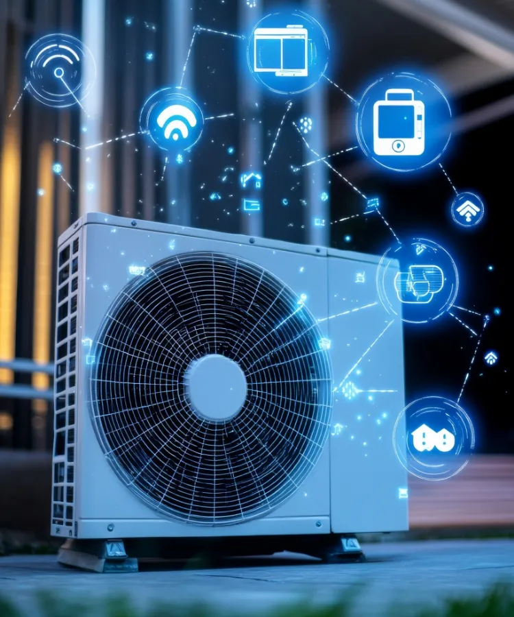 エアコンを遠隔で操作されている光景